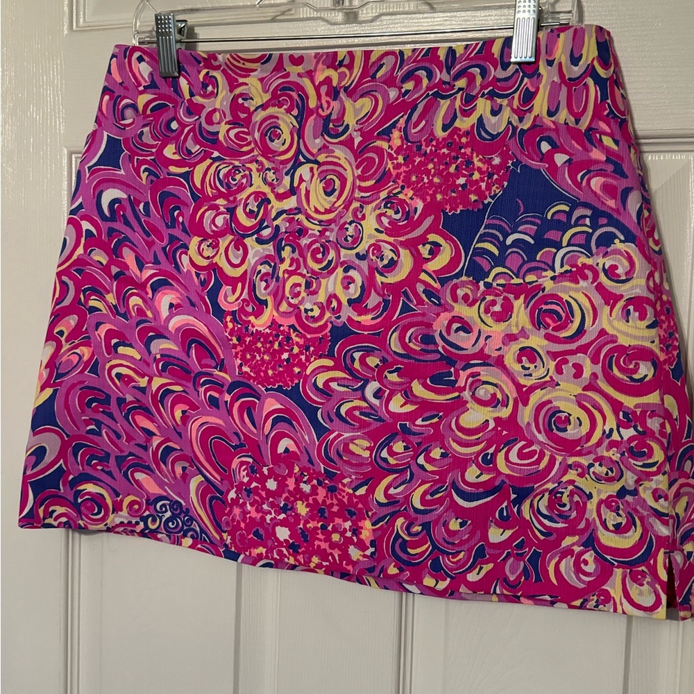 Lilly Pulitzer Pink Multi Swirl Print Mini Skort - Size 6 - EUC